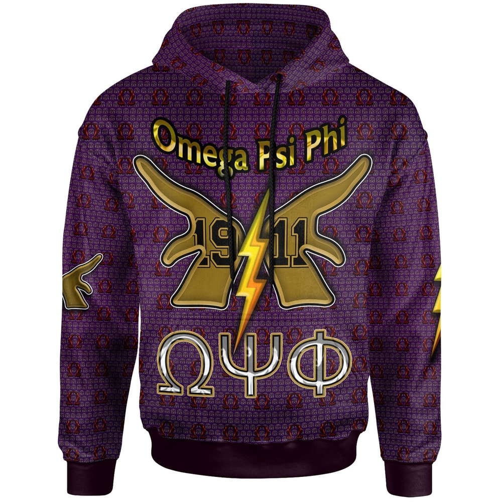 Omega Psi Phi Hoodie - Custom Omega Psi Phi Hand 1911 Hoodie, African Hoodie For Men Women