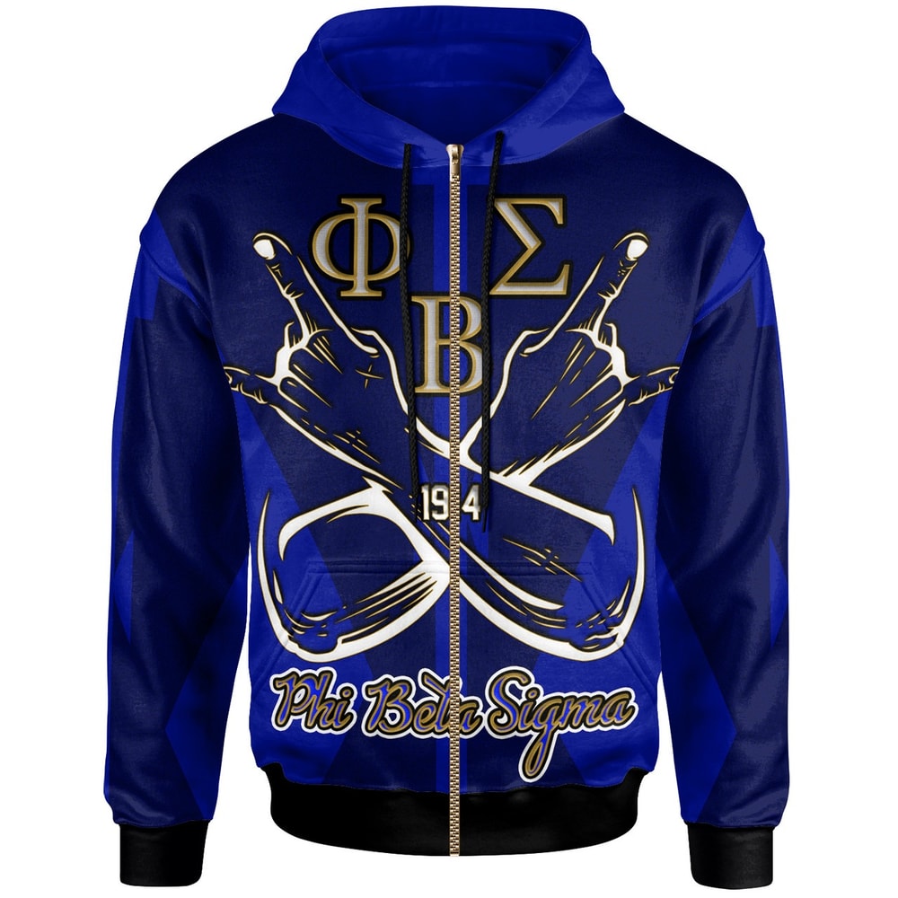 Phi Beta Sigma Hoodie - Fraternity Hand Phi Beta Sigma Hoodie, African Hoodie For Men Women