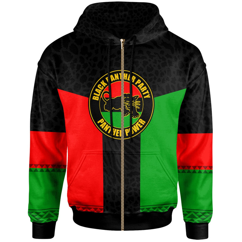 African Hoodie - Africa African Flag With Panther Power Hoodie, African Hoodie For Men Women