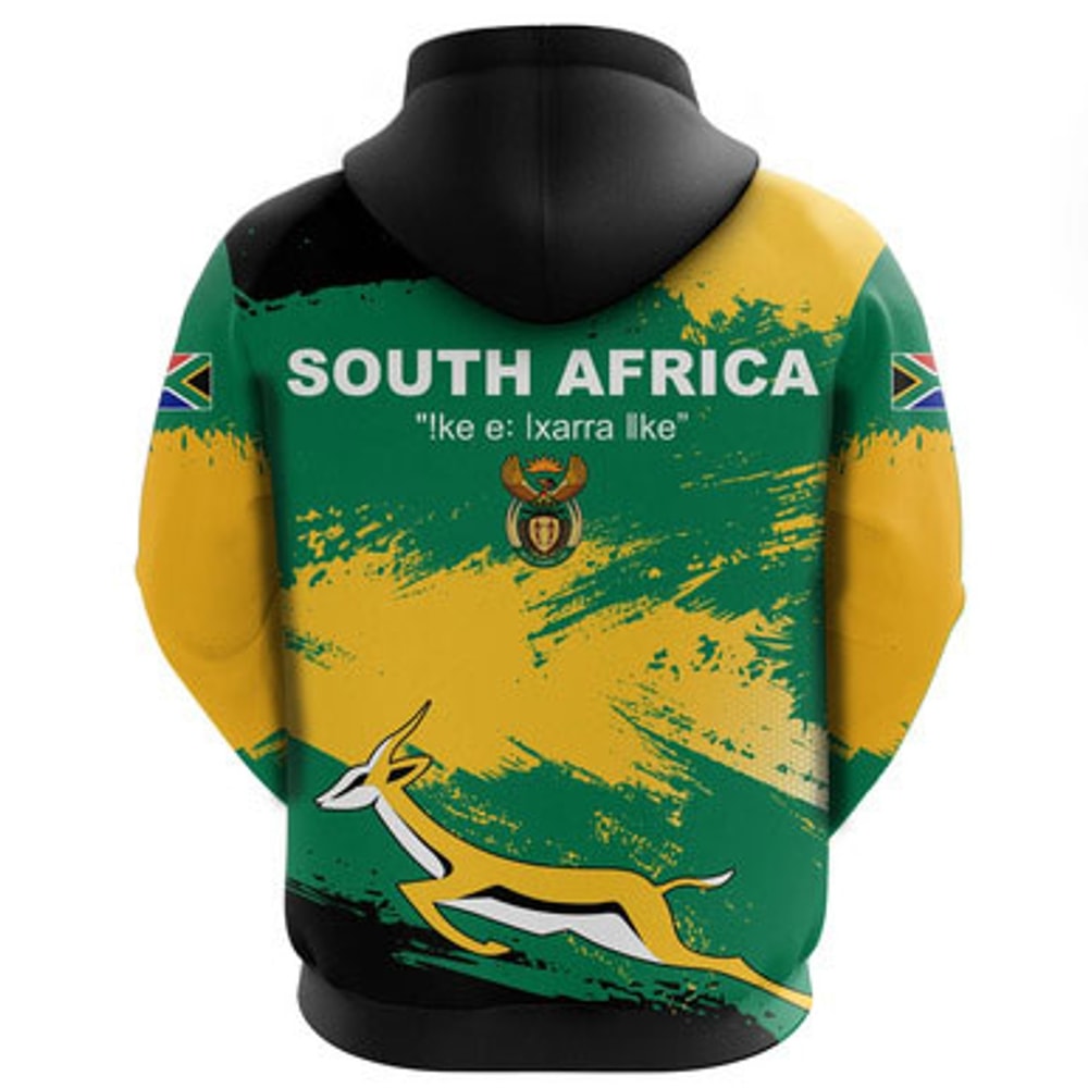 South Africa Hoodie - Africa Flag Brush Hoodie, African Hoodie For Men Women