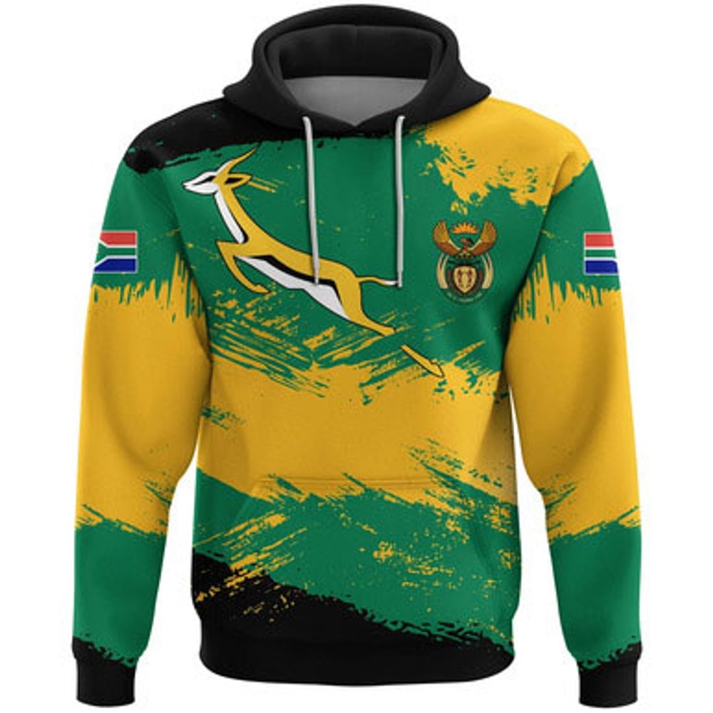 South Africa Hoodie - Africa Flag Brush Hoodie, African Hoodie For Men Women