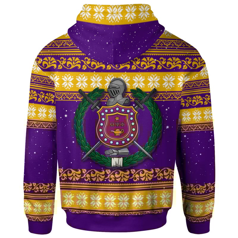 Christmas Omega Psi Phi Hoodie - Fraternity Omega Psi Phi Logo, African Hoodie For Men Women