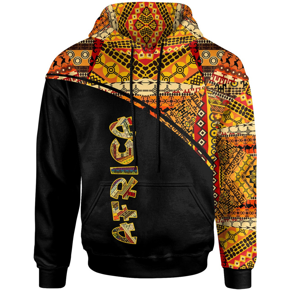 African Hoodie - African Pattern Curver Version Hoodie, African Hoodie For Men Women