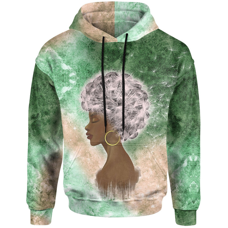 African Hoodie - African Black Girl Dandelion Hoodie, African Hoodie For Men Women