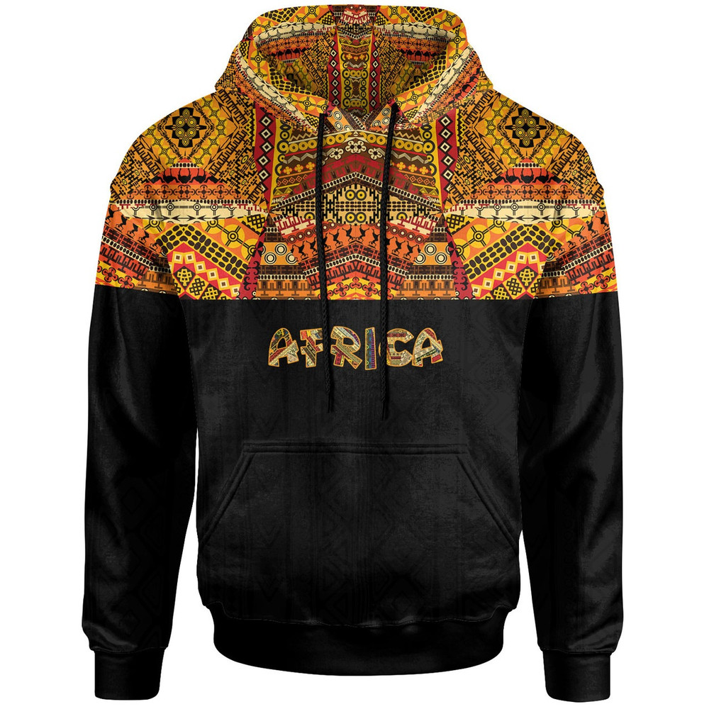 Africa Hoodie - African Pattern Horizontal Style Hoodie, African Hoodie For Men Women