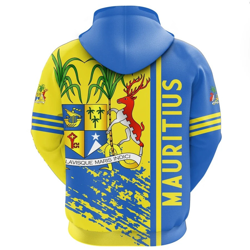 Mauritius Quarter Style Hoodie, African Hoodie For Men Women