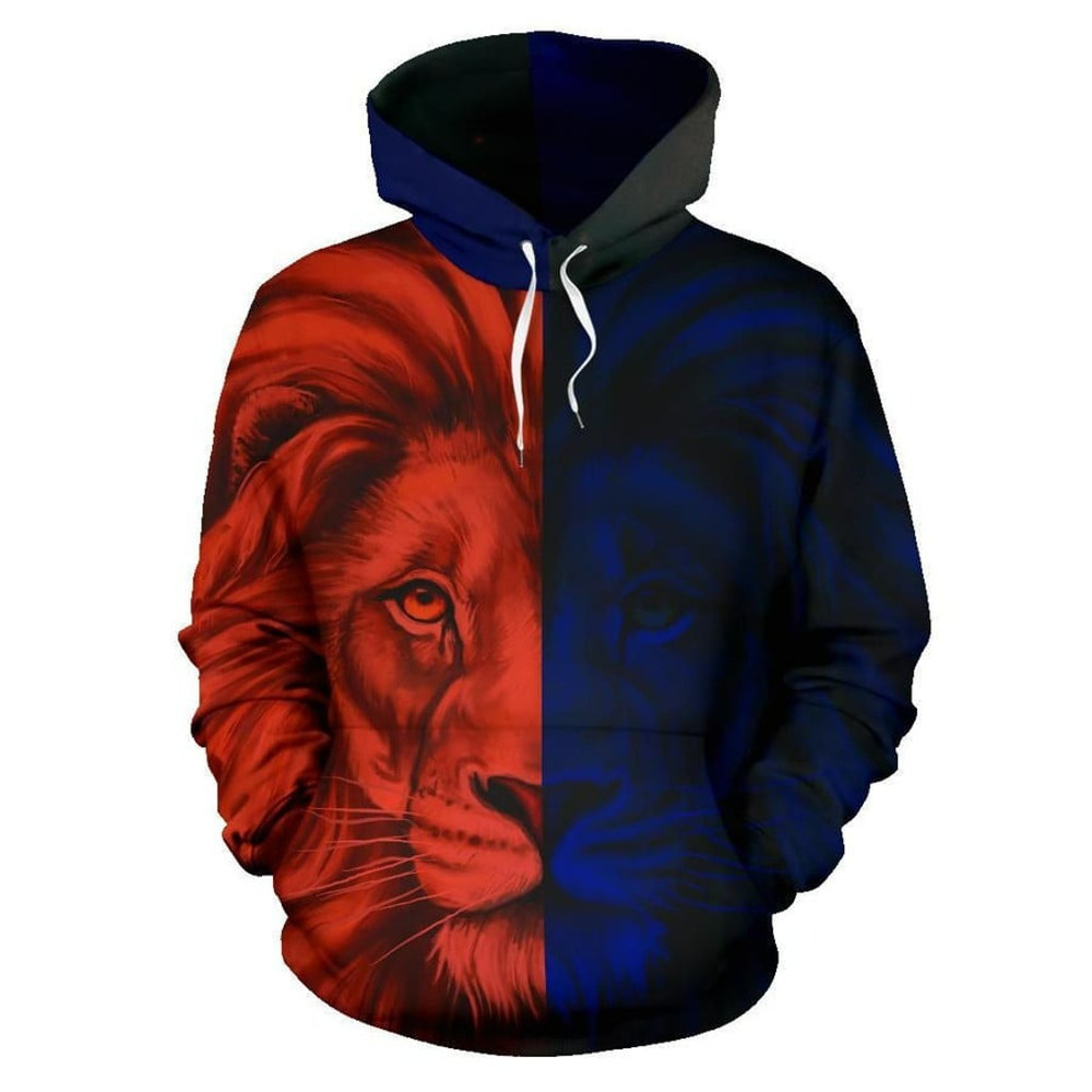 Africa King Of The Animal Lion Hoodie Red, African Hoodie For Men Women