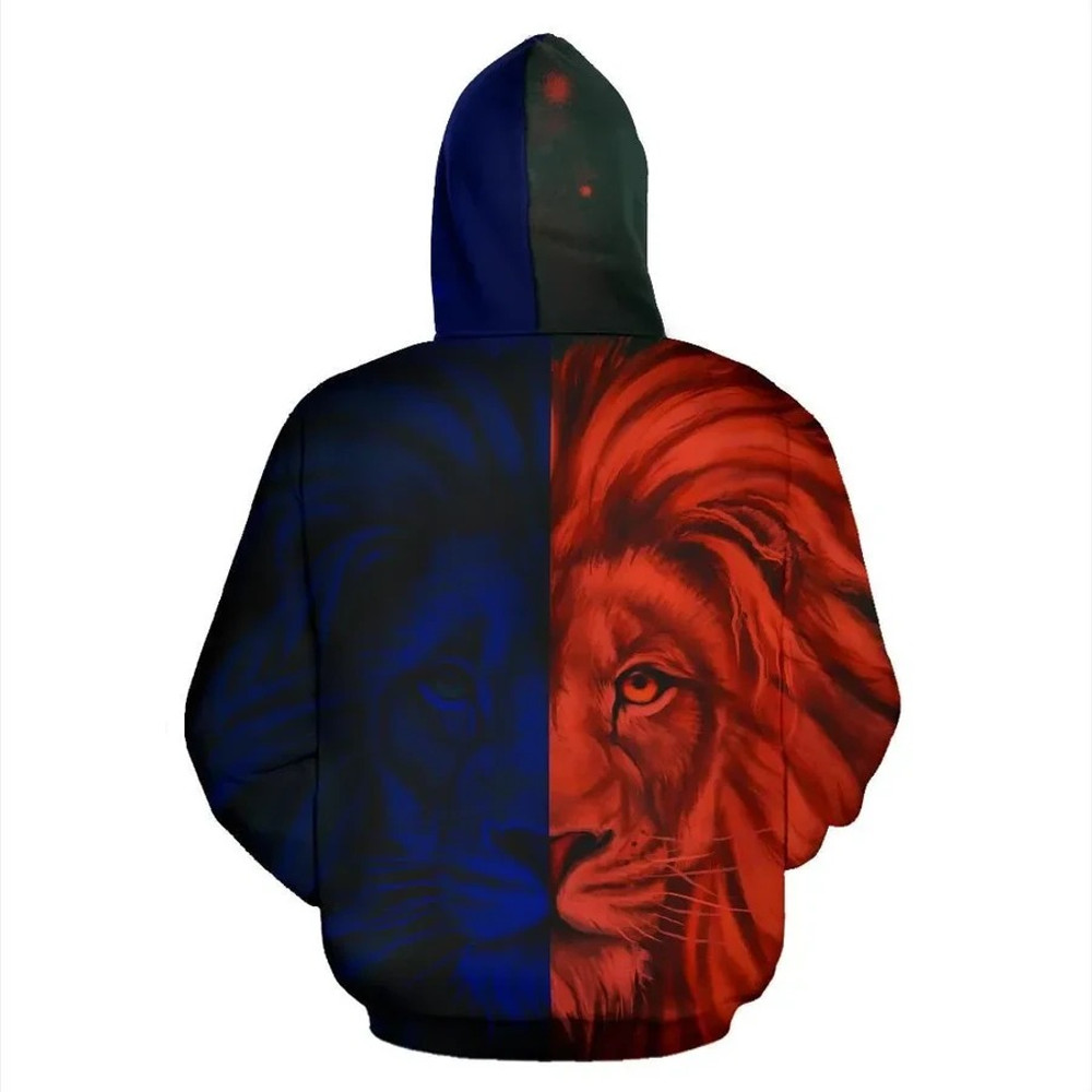 Africa King Of The Animal Lion Hoodie Red, African Hoodie For Men Women