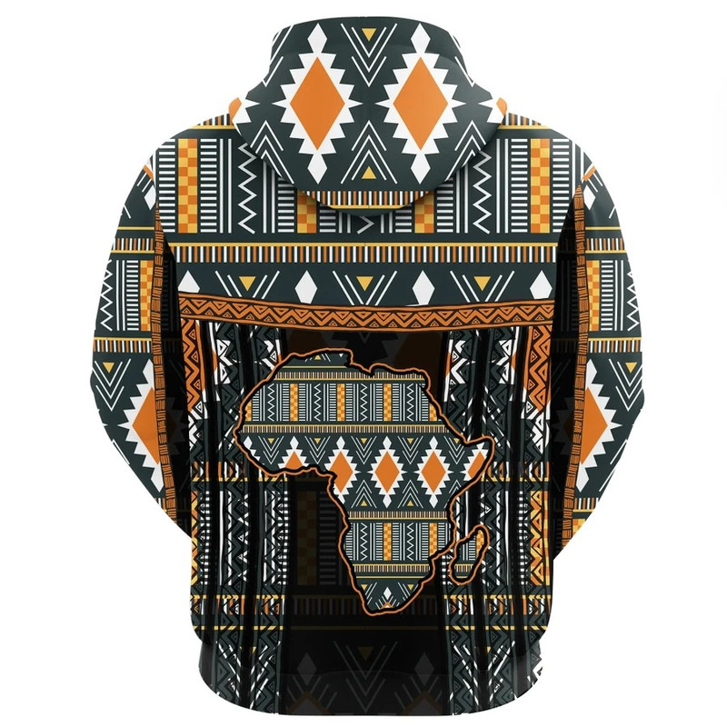 Ashanti Geometric Kente Hoodie, African Hoodie For Men Women