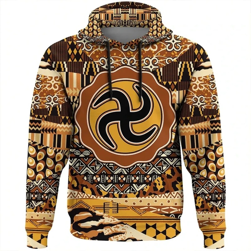 Nkotimsefo Mpua Hoodie Leo Style, African Hoodie For Men Women