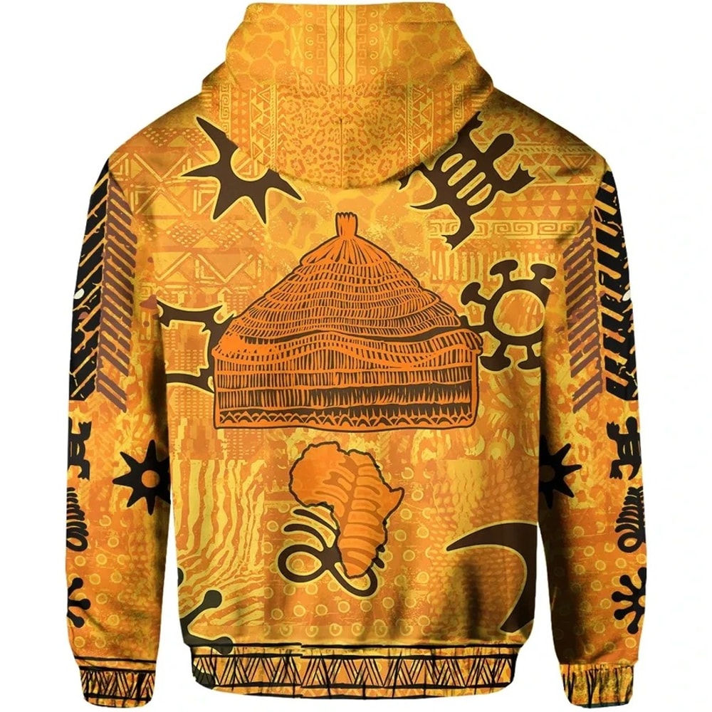 Africa Adinkra Mud Style Hoodie, African Hoodie For Men Women