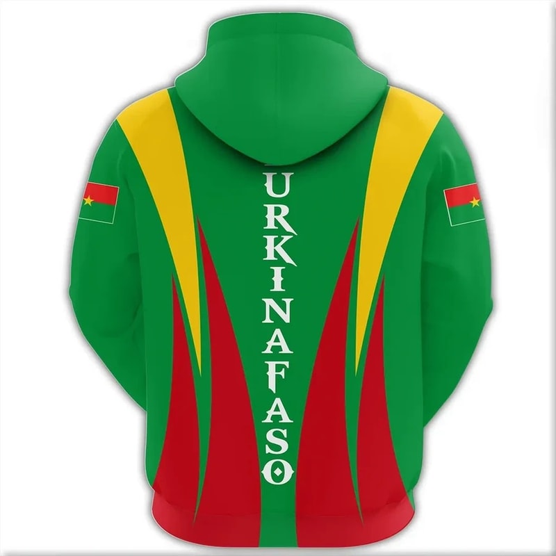 Burkina Faso Hoodie - Apex Style, African Hoodie For Men Women