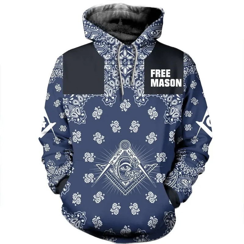 Floral Freemasonry Hoodie, African Hoodie For Men Women