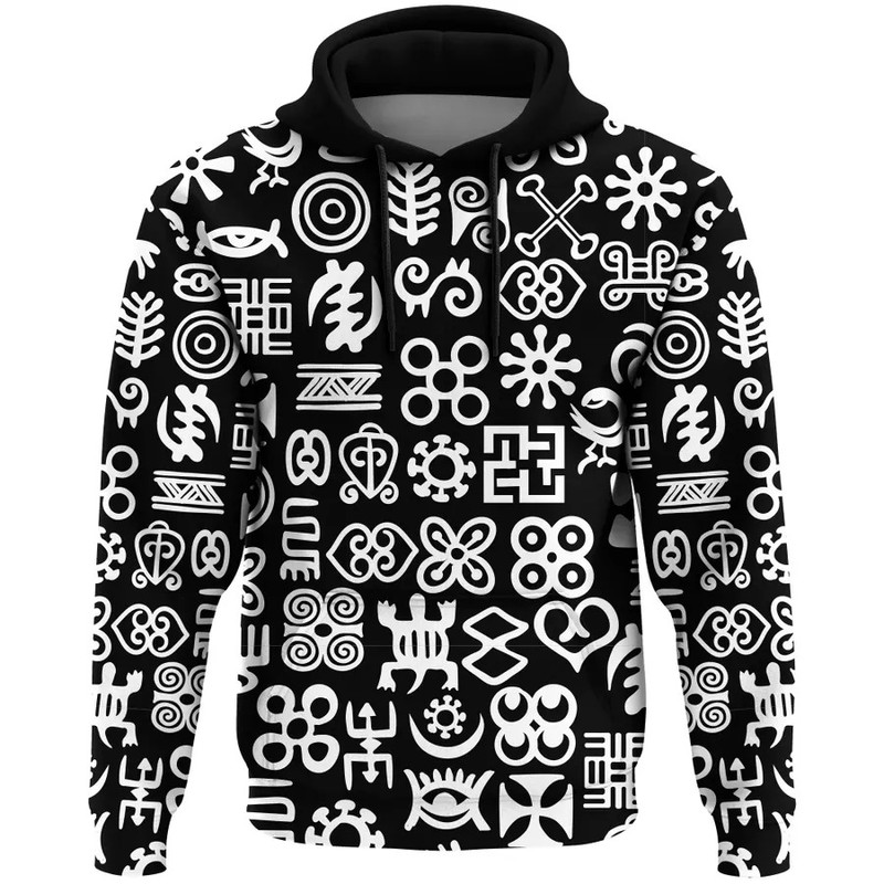 Mix Adinkra Hoodie, African Hoodie For Men Women