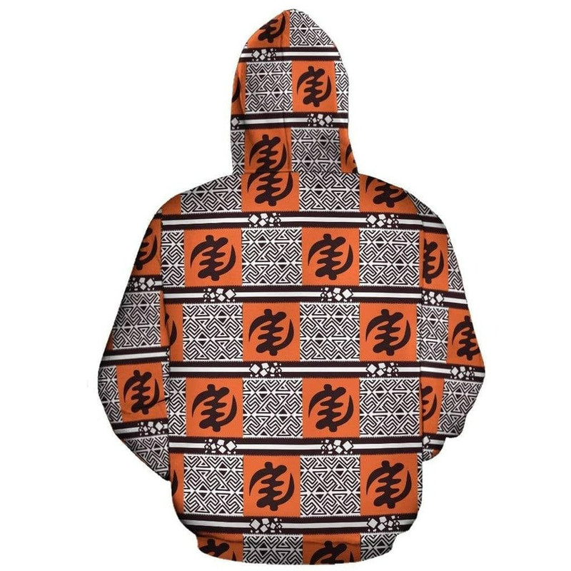 Adinkra Symbol Fabric Hoodie, African Hoodie For Men Women