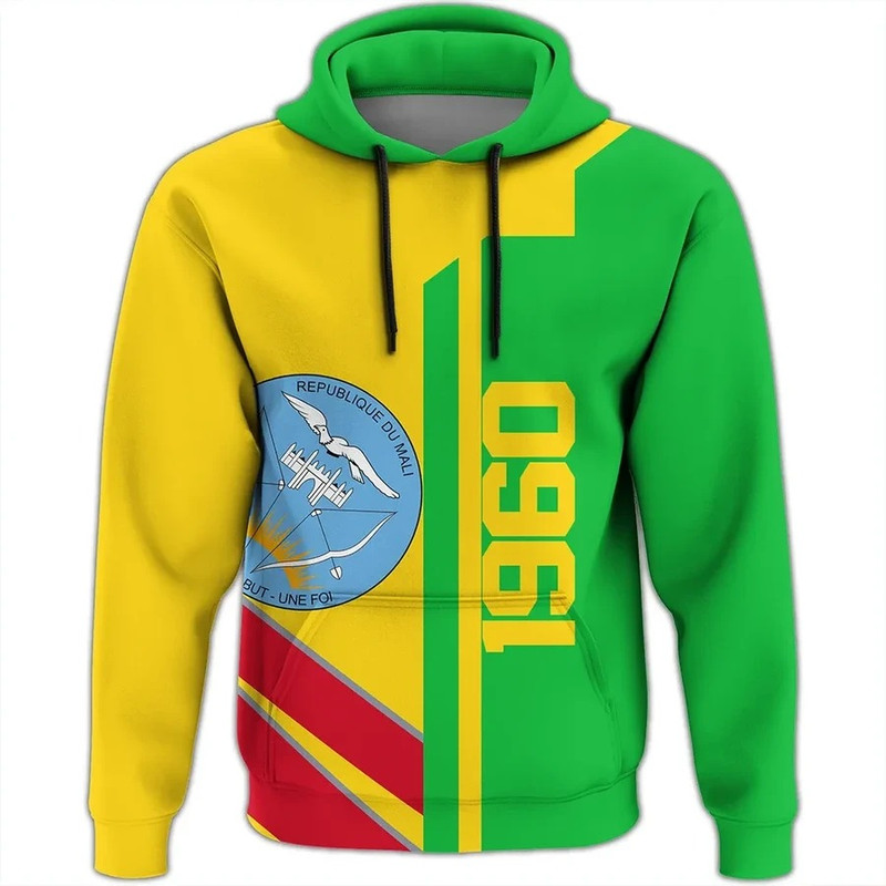 Mali Half Concept Hoodie, African Hoodie For Men Women