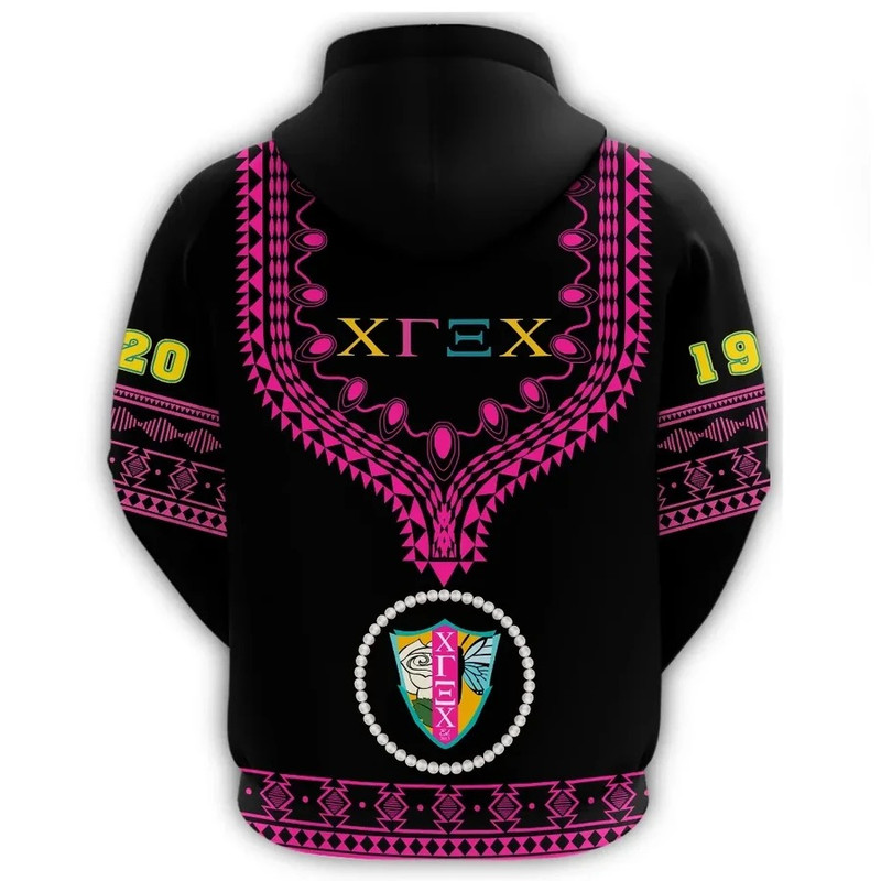 Chi Gamma Xi Chi Dashiki Hoodie - Alva Style, African Hoodie For Men Women