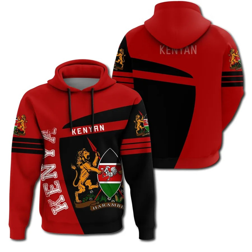 Kenya Hoodie Sport Premium, African Hoodie For Men Women