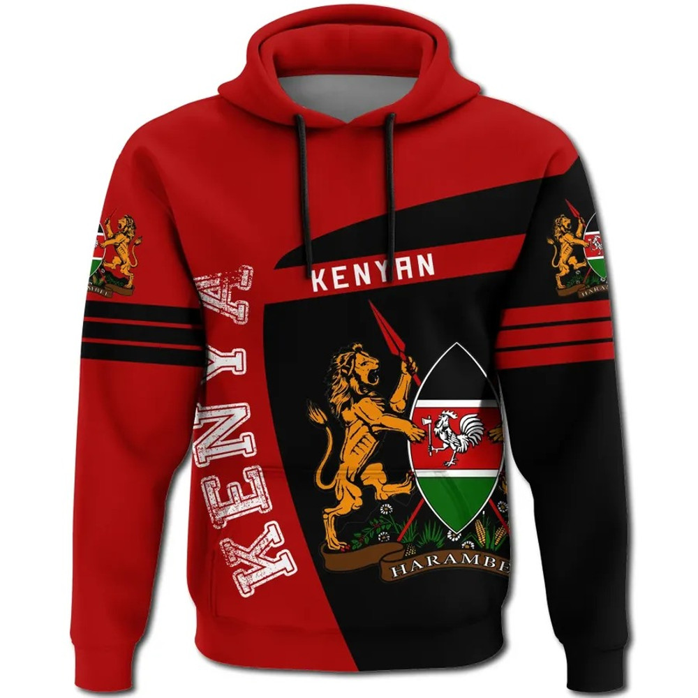 Kenya Hoodie Sport Premium, African Hoodie For Men Women