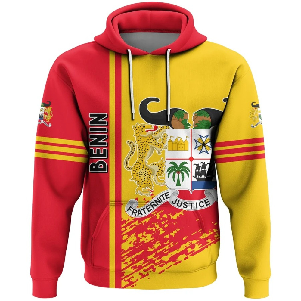Benin Quarter Style Hoodie, African Hoodie For Men Women