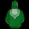 Dashiki Color Green Fleece All-over Hoodie, African Hoodie For Men Women