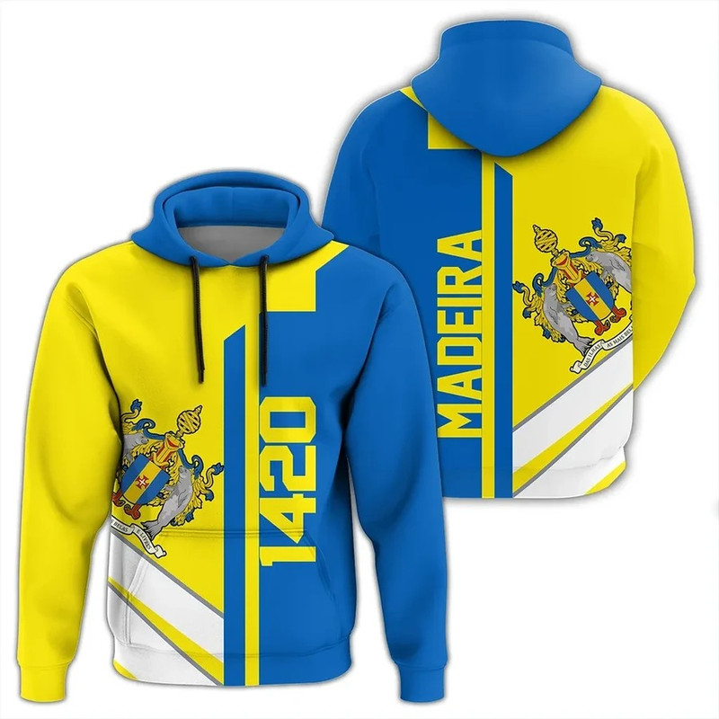 Madeira Half Concept Hoodie, African Hoodie For Men Women