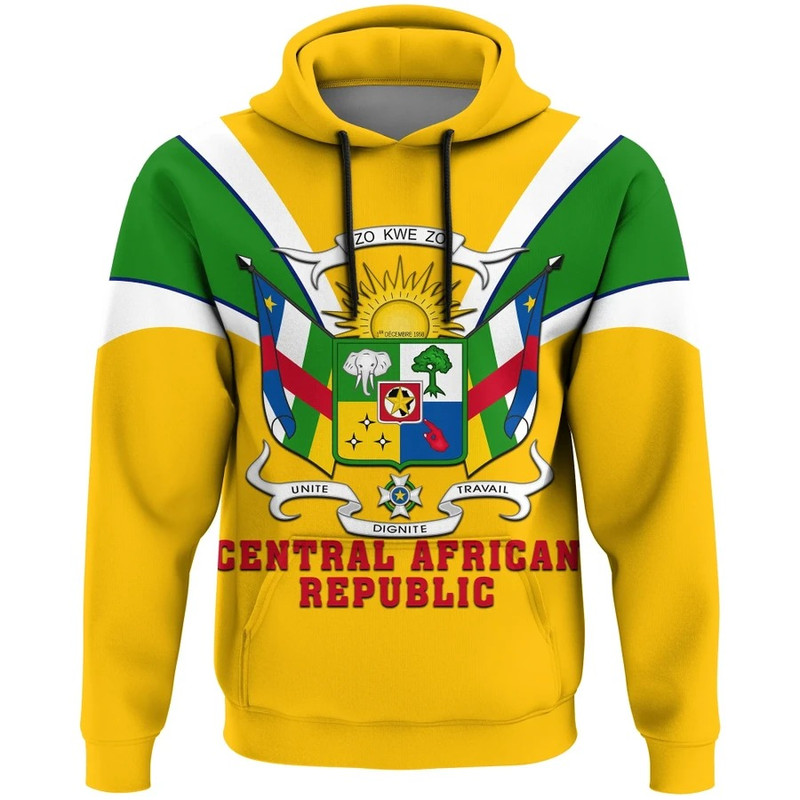 Central African Republic Hoodie - Tusk Style, African Hoodie For Men Women