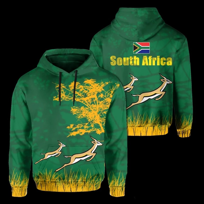 South Africa Springboks Hoodie, African Hoodie For Men Women