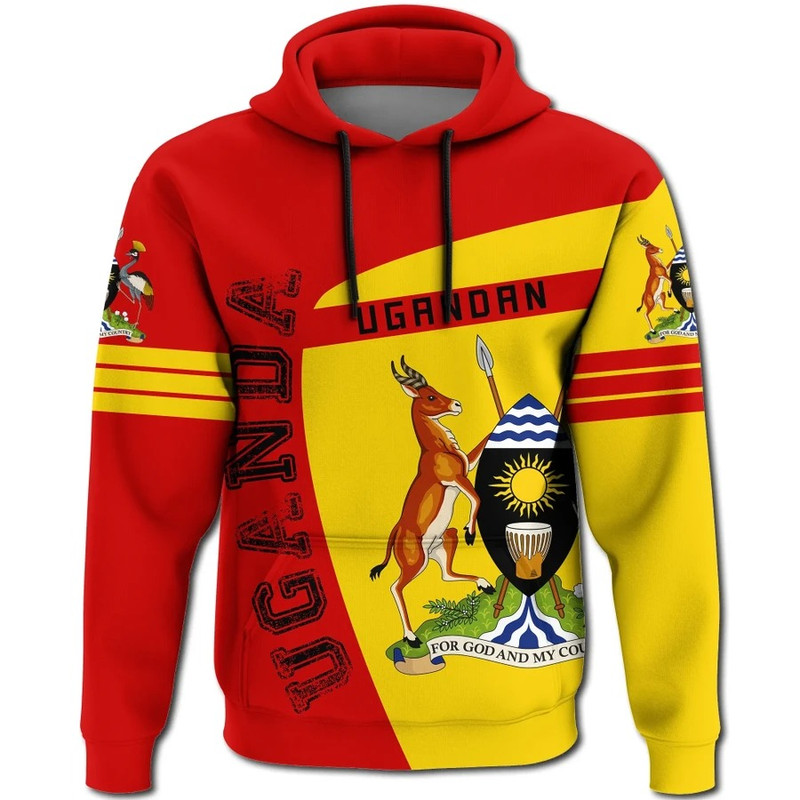 Uganda Hoodie Sport Premium, African Hoodie For Men Women