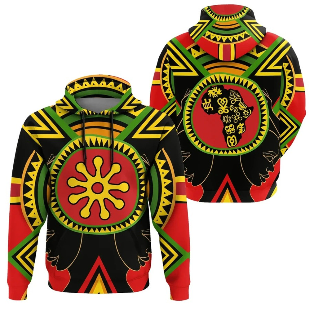Adinkra Fofo Hoodie, African Hoodie For Men Women