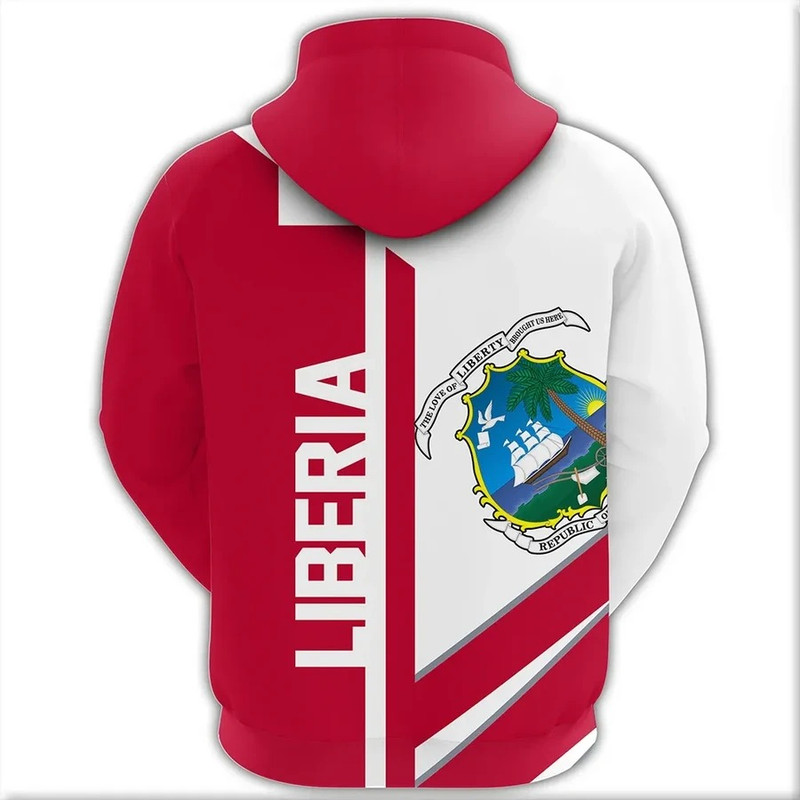 Liberia Half Concept Hoodie, African Hoodie For Men Women