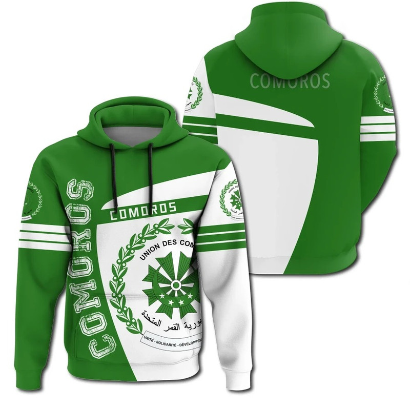 Comoros Hoodie Sport Premium, African Hoodie For Men Women