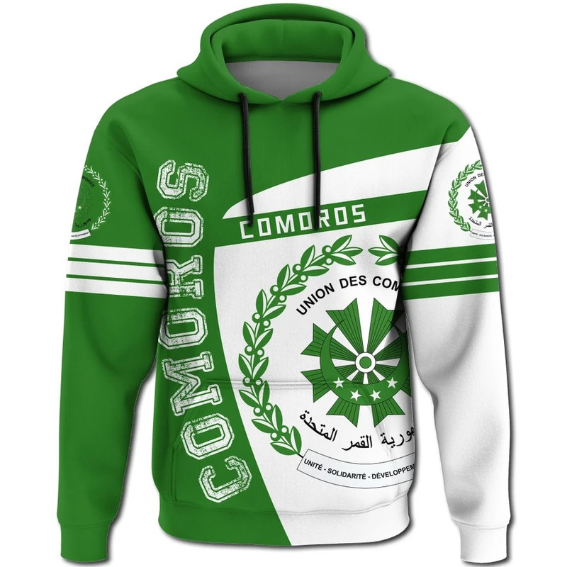 Comoros Hoodie Sport Premium, African Hoodie For Men Women