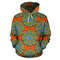Ankara Orange Hoodie, African Hoodie For Men Women