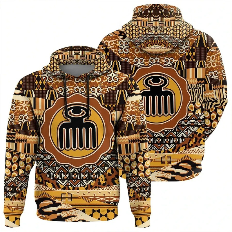 Duafe Hoodie Leo Style, African Hoodie For Men Women