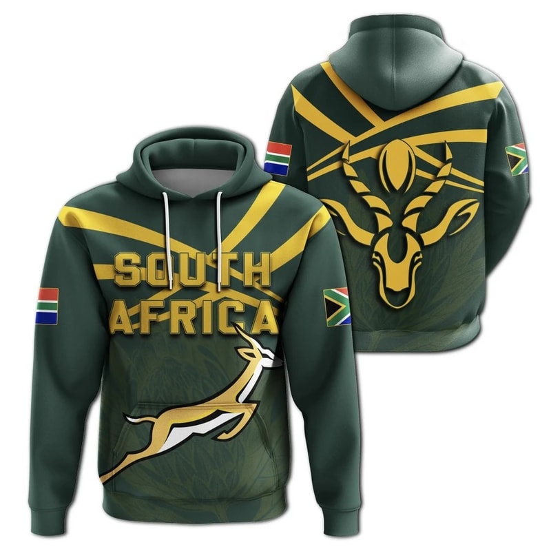 South Africa Springbok Hoodie - Rugby Fan, African Hoodie For Men Women