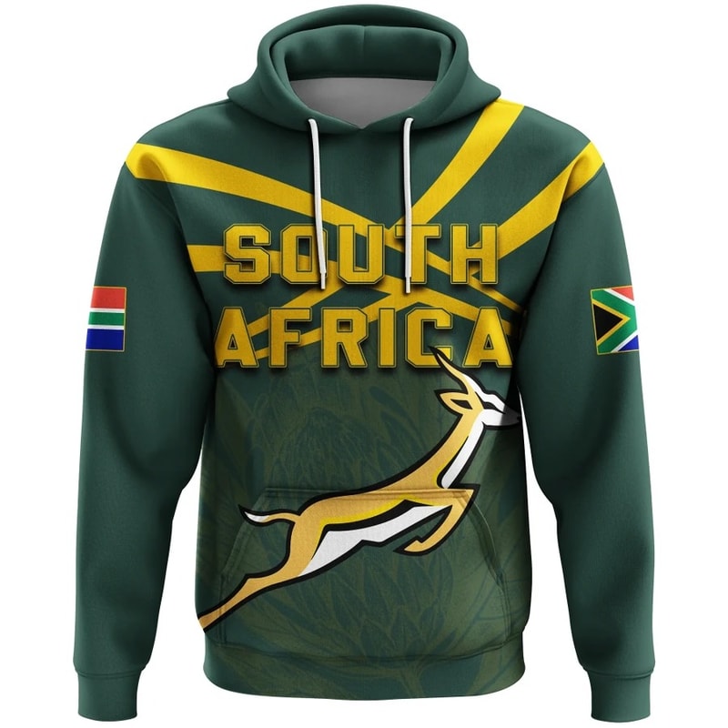 South Africa Springbok Hoodie - Rugby Fan, African Hoodie For Men Women