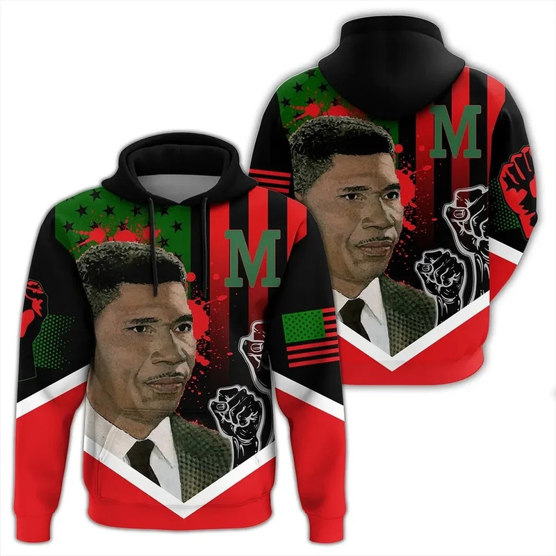 African American Flag Medgar Evers Hoodie, African Hoodie For Men Women