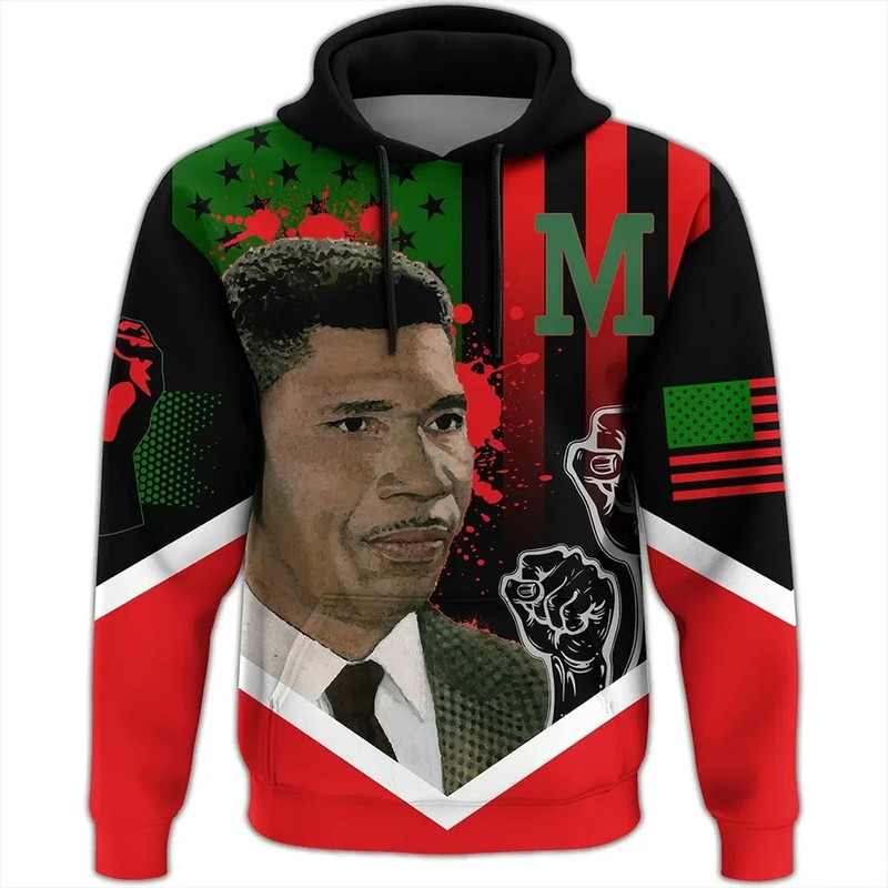 African American Flag Medgar Evers Hoodie, African Hoodie For Men Women