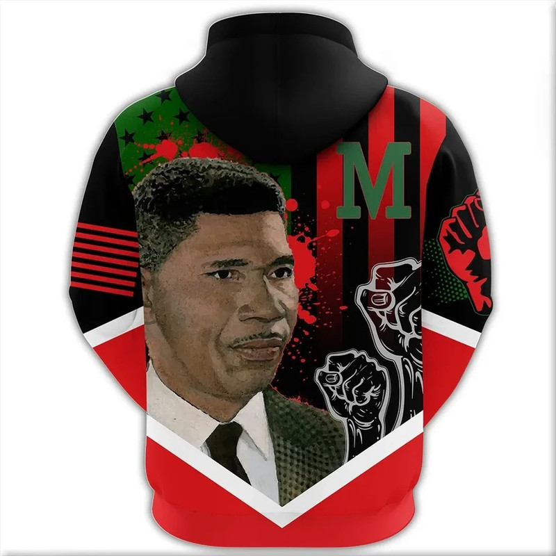 African American Flag Medgar Evers Hoodie, African Hoodie For Men Women
