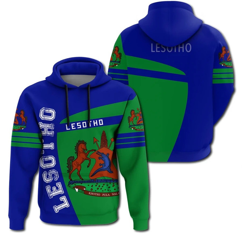 Lesotho Hoodie Sport Premium, African Hoodie For Men Women
