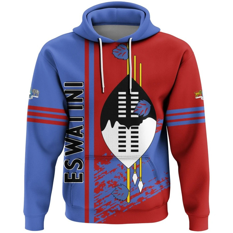 Eswatini Quarter Style Hoodie, African Hoodie For Men Women