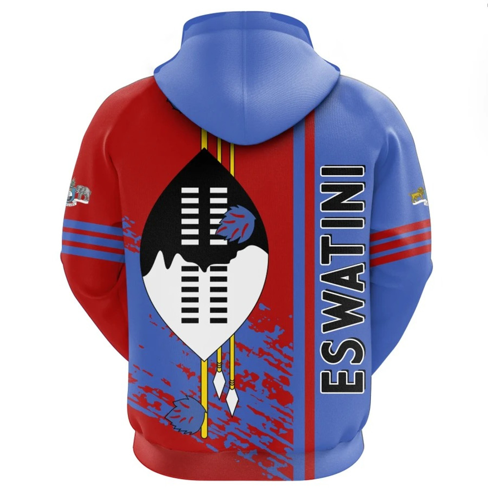 Eswatini Quarter Style Hoodie, African Hoodie For Men Women