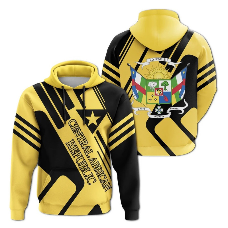 Central African Republic Hoodie - Rockie Style, African Hoodie For Men Women