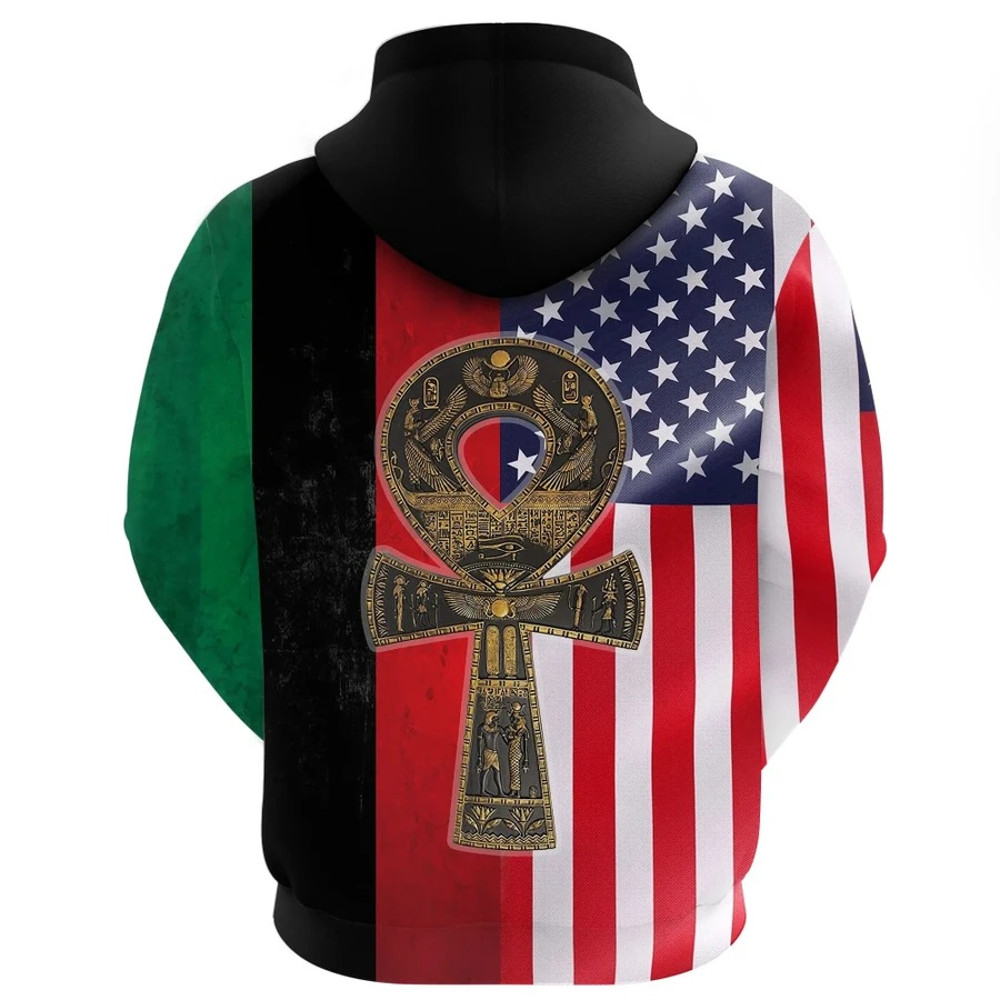 Ankh Pan African American Hoodie, African Hoodie For Men Women