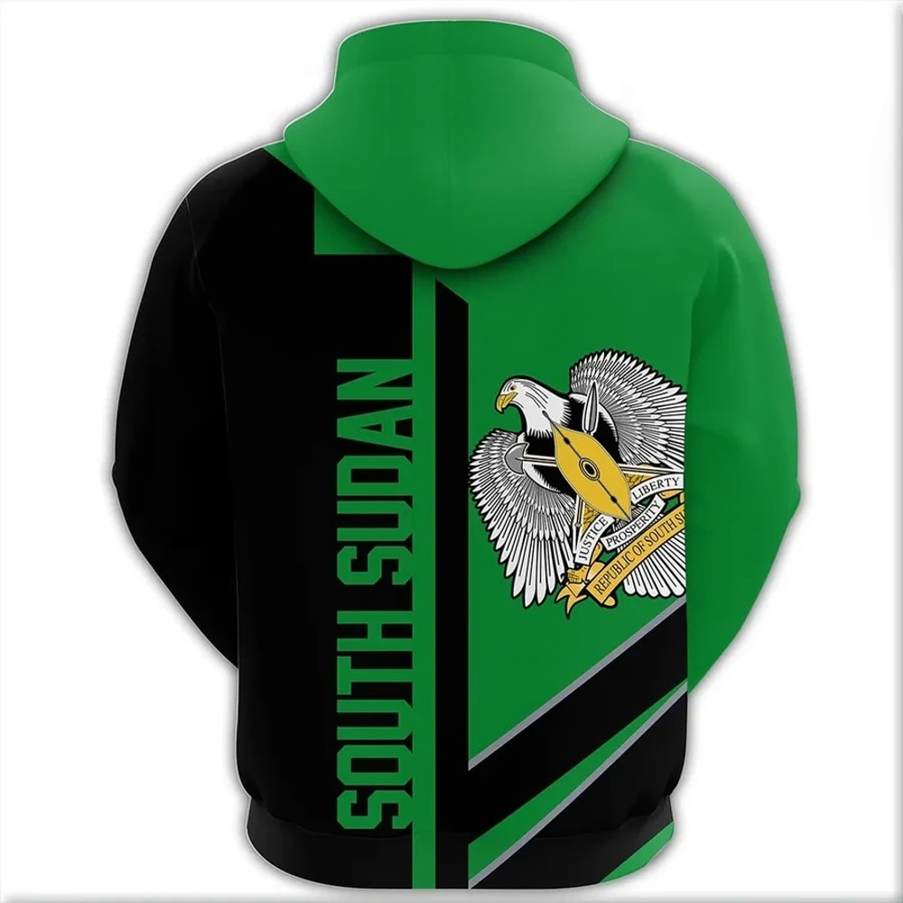 South Sudan Half Concept Hoodie, African Hoodie For Men Women