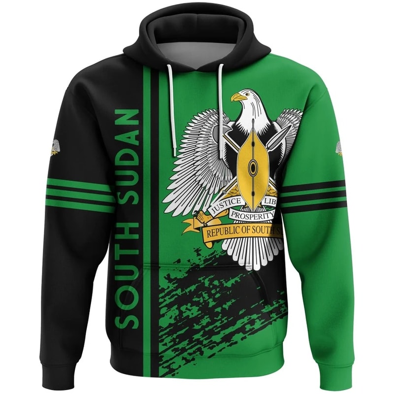 South Sudan Quarter Style Hoodie, African Hoodie For Men Women