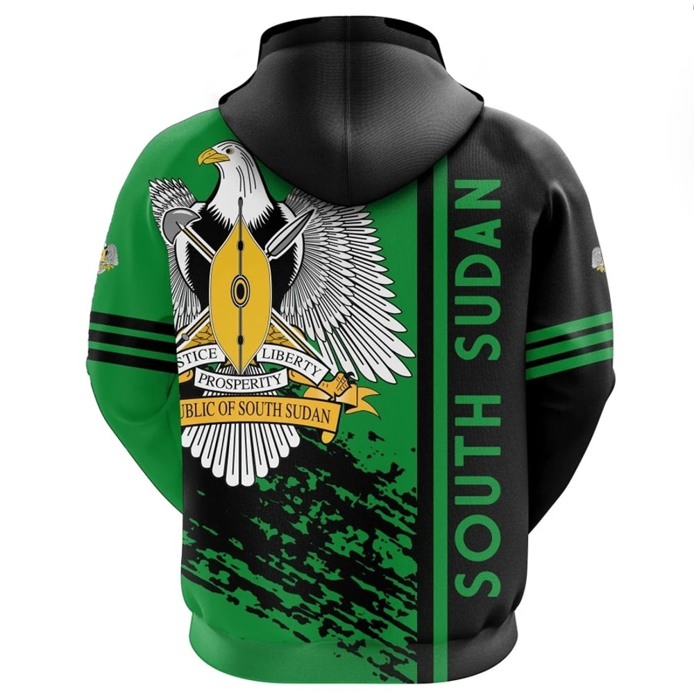 South Sudan Quarter Style Hoodie, African Hoodie For Men Women