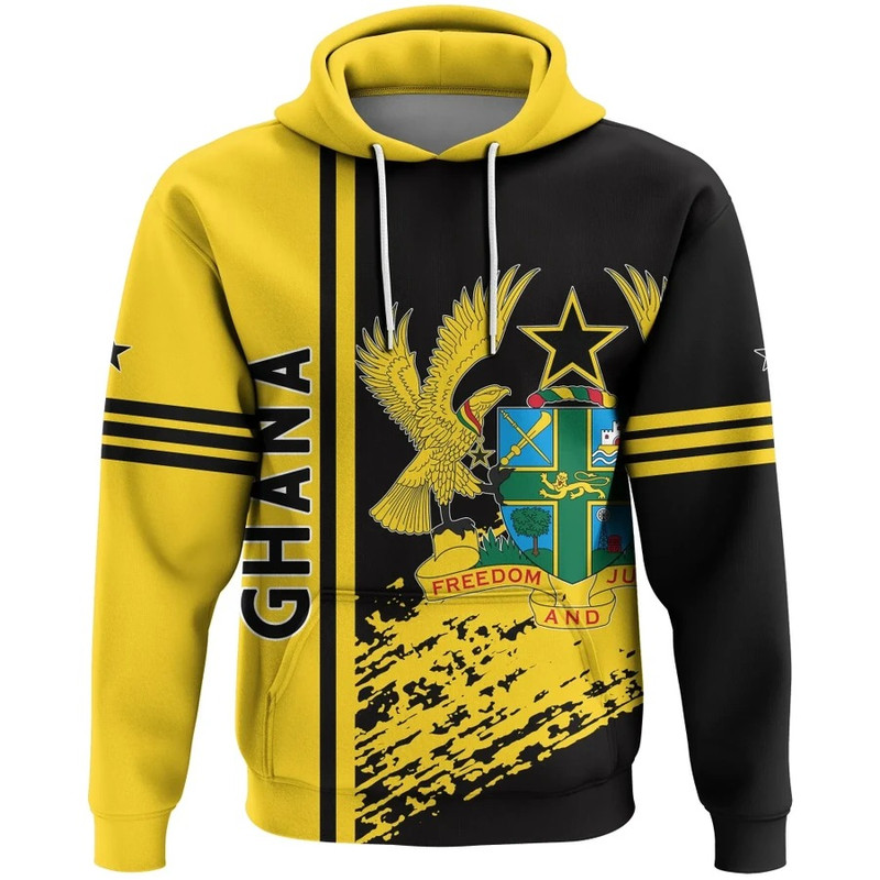 Ghana Quarter Style Hoodie, African Hoodie For Men Women