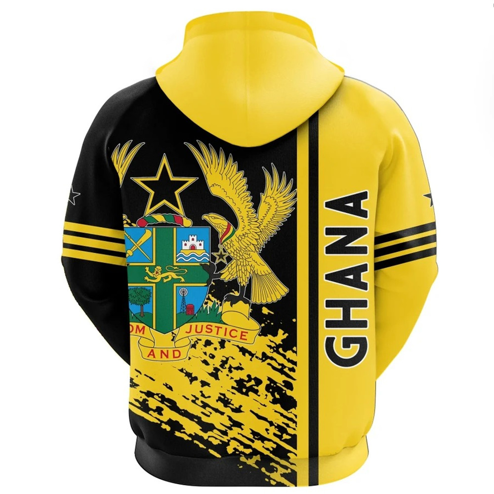 Ghana Quarter Style Hoodie, African Hoodie For Men Women